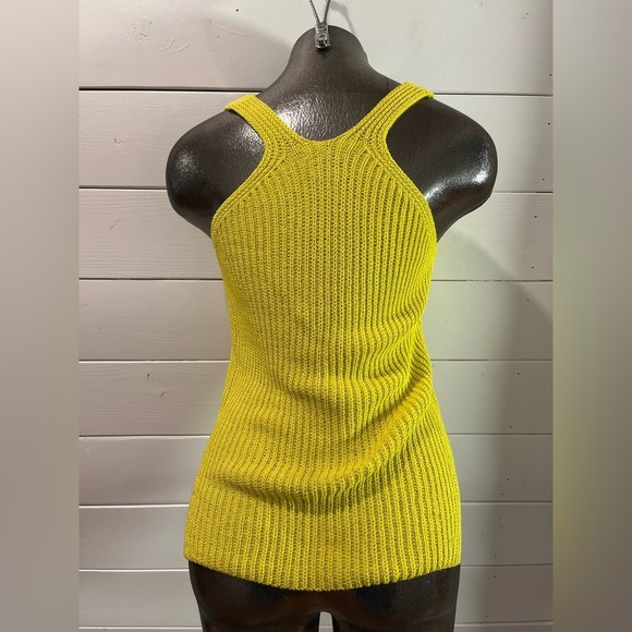MASSIMO DUTTI - Yellow Ribbed Knit Tank Top - XS - Picture 5 of 9